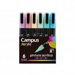 Marcador Tinta Acrlica Pastel 2mm 6 Cores