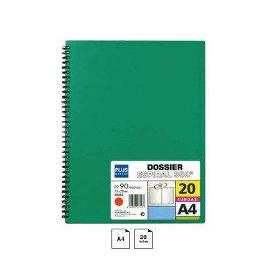 Catálogo Portfólio Espiral A4 20 Folhas Verde 31.3X23.8cm
