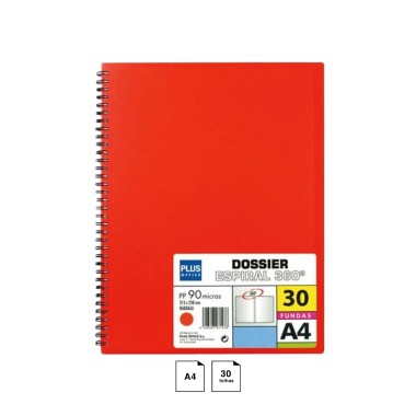 Catálogo Portfólio Espiral A4 30 Folhas Vermelho 31.3X23.8cm