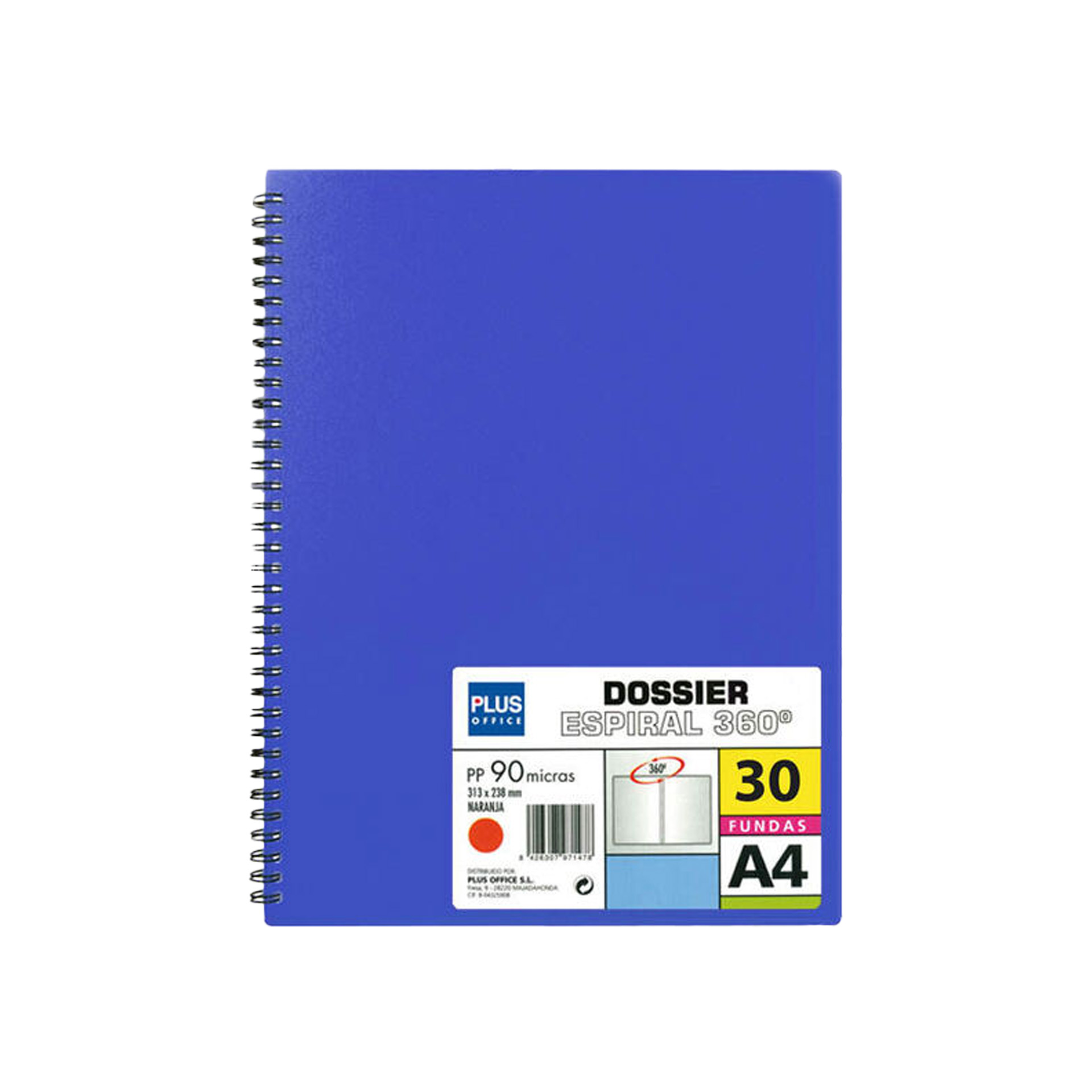 Catálogo Portfólio Espiral A4 30 Folhas Azul 31.3X23.8cm