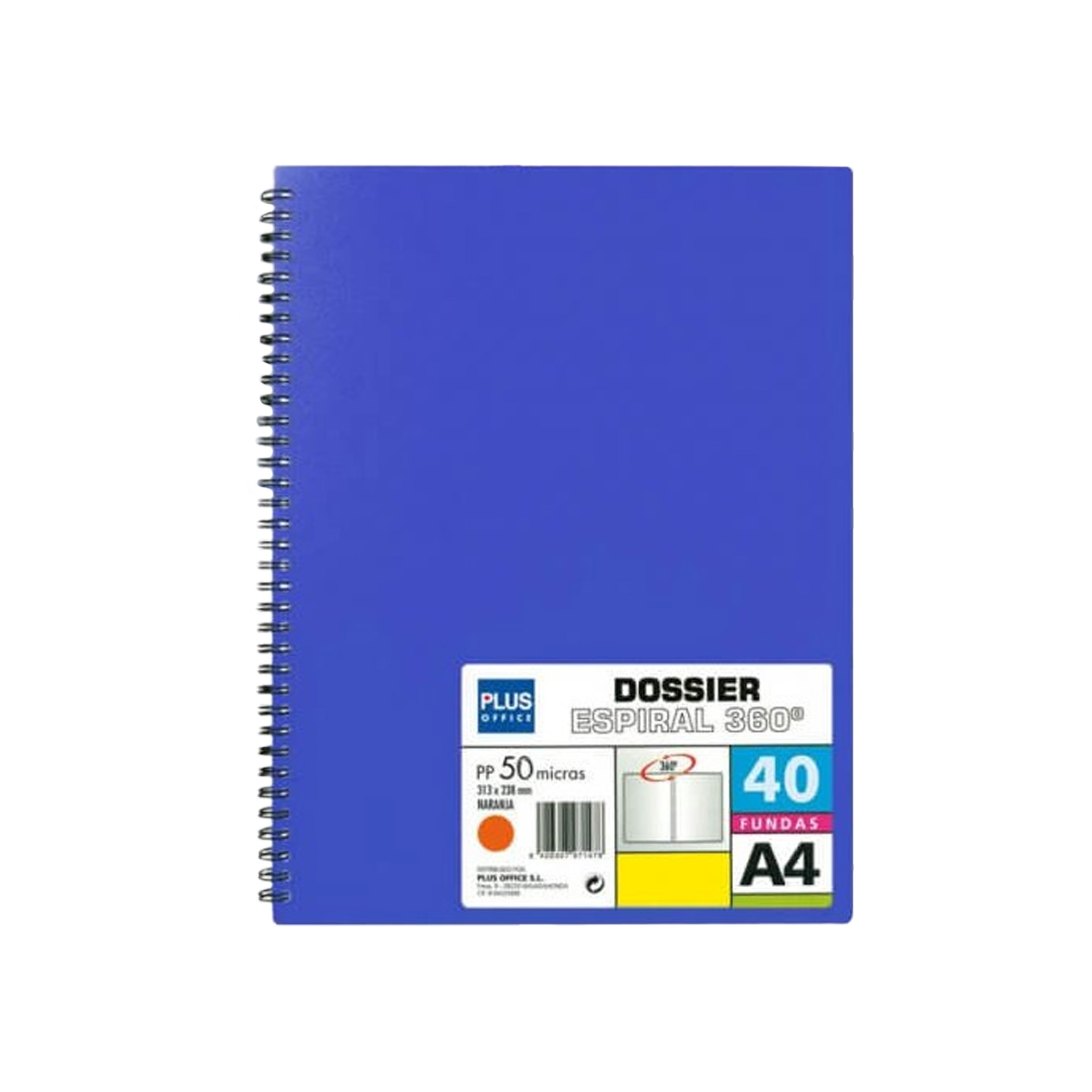 Catálogo Portfólio Espiral A4 40 Folhas Azul 31.3X23.8cm