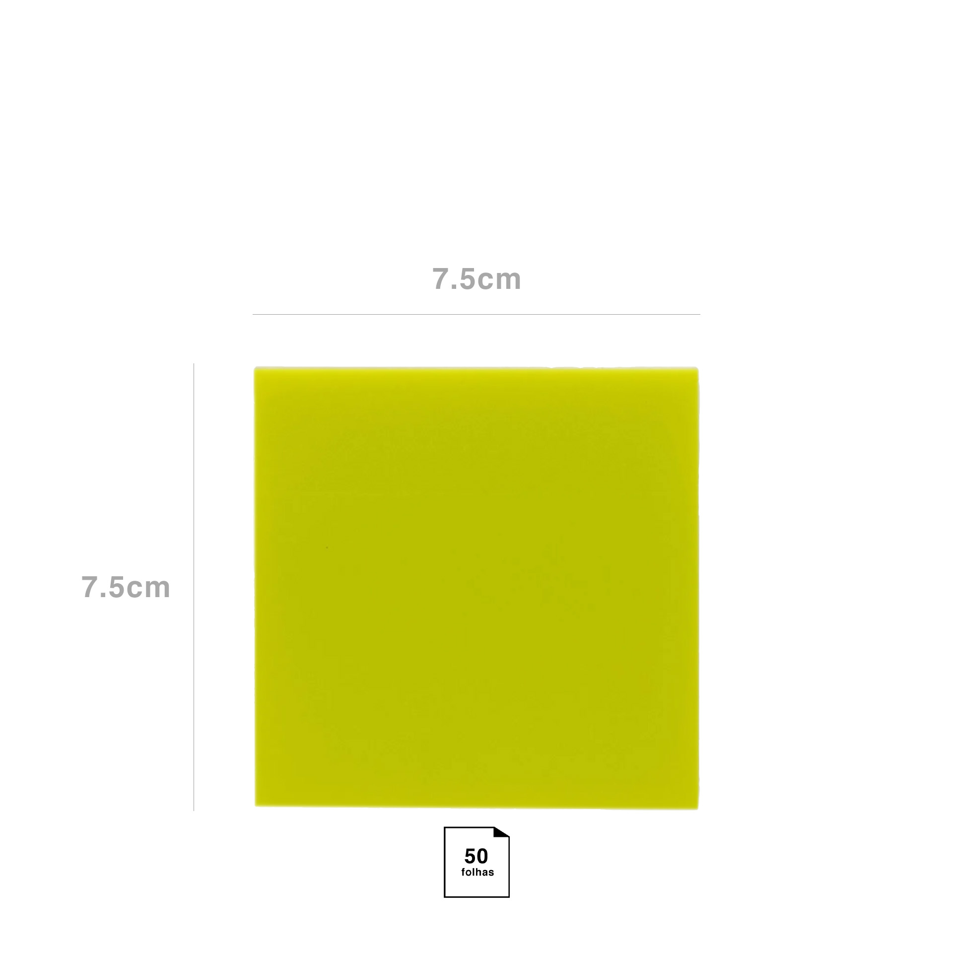 Bloco Notas Aderentes 75X75mm 50 Folhas