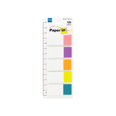 Etiquetas Adesivas 100 Folhas 5 Cores 20X45mm - Image product