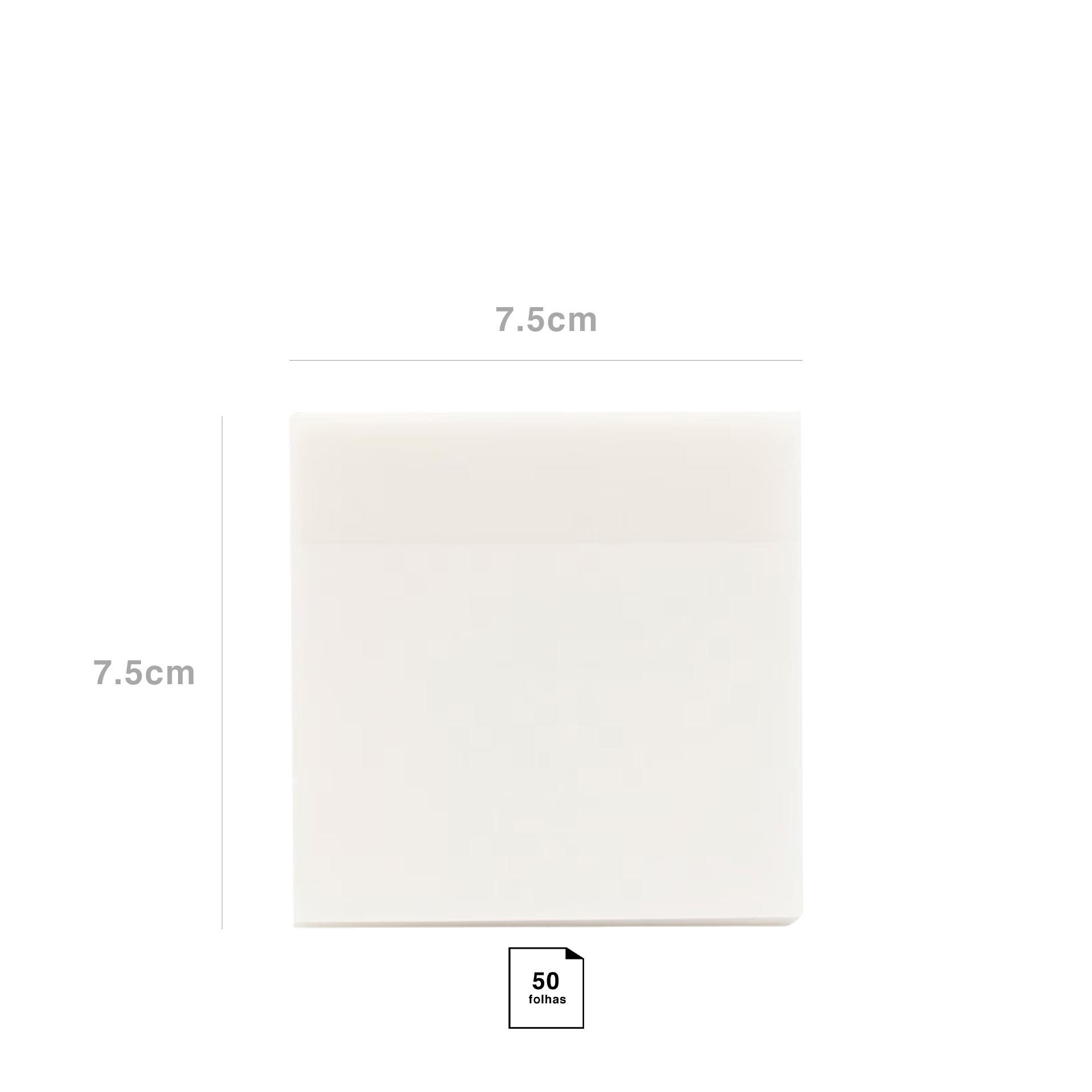 Bloco Notas Aderentes Incolor 75X75mm 50 Folhas