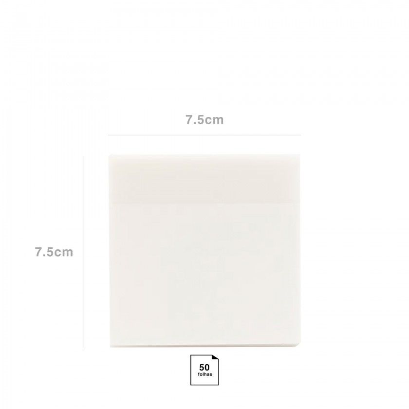 Bloco Notas Aderentes Incolor 75X75mm 50 Folhas Bloco Notas Aderentes Incolor 75X75mm 50 Folhas