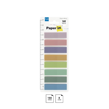 Etiquetas Adesivas 160 Folhas 8 Cores 12X45mm - Image product