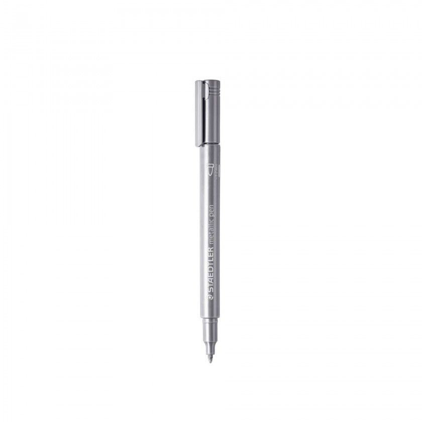 Marcador Staedtler Metálico Prata 2mm Marcador Staedtler Metálico Prata 2mm