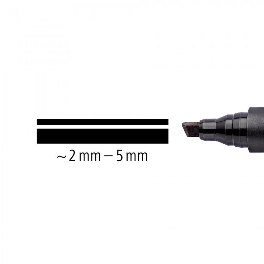 Marcador Permanente Staedtler Preto 2/5mm Marcador Permanente Staedtler Preto 2/5mm