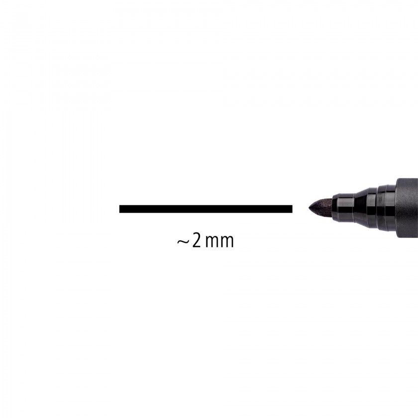 Marcador Permanente Ponta Redonda Preto 2mm Marcador Permanente Ponta Redonda Preto 2mm