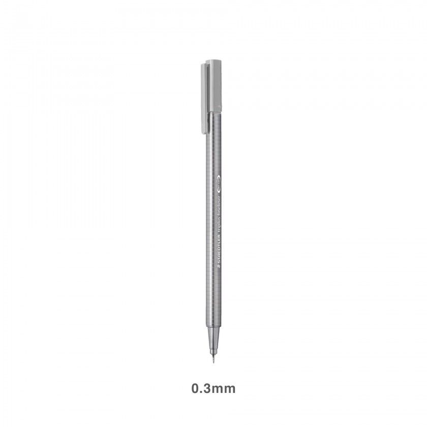 Caneta Ponta Fina Staedtler Cinza Claro 0.3mm Caneta Ponta Fina Staedtler Cinza Claro 0.3mm