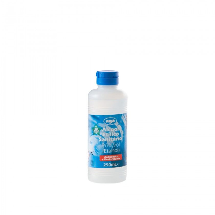 lcool Etlico Sanitrio 96% Aga 250ml