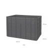 Caixa Contentora Fechada Cinza 78L 60X40X40cm Caixa Contentora Fechada Cinza 78L 60X40X40cm