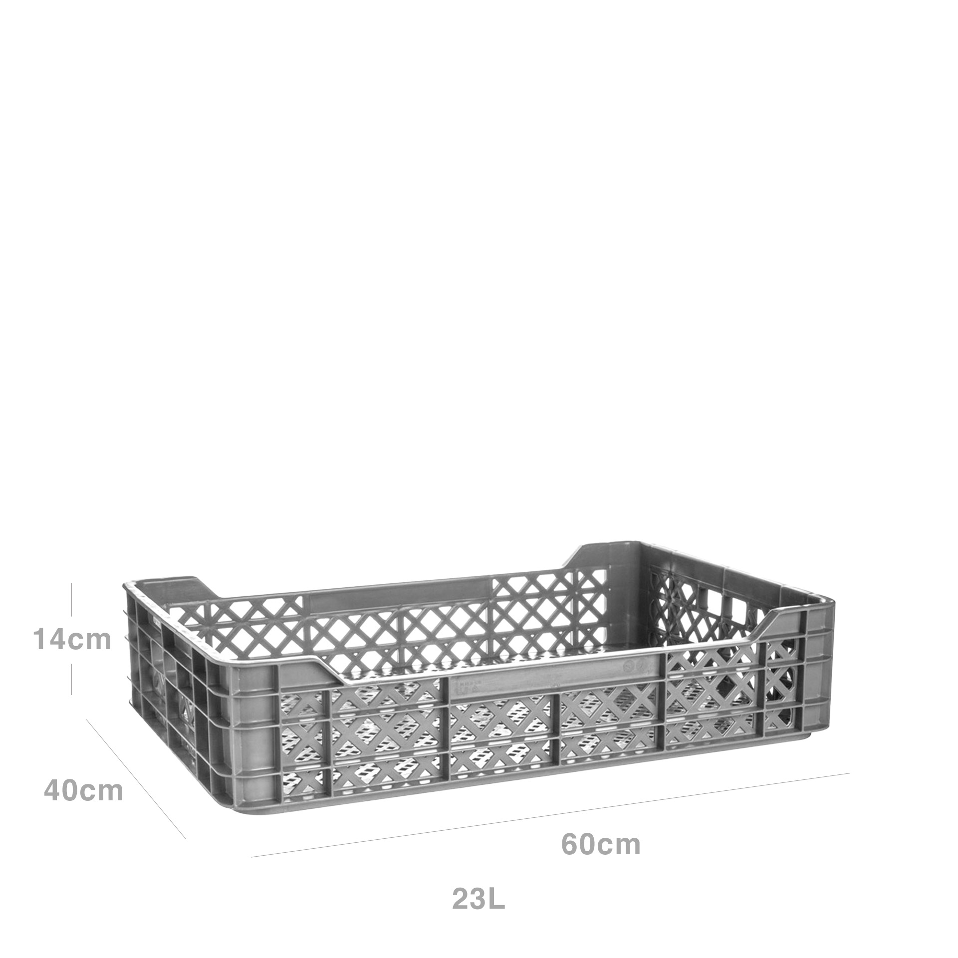 Caixa Contentora Perfurada 23L 60X40X14cm
