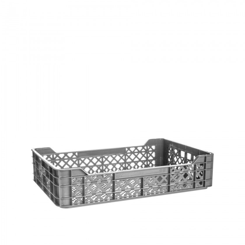 Caixa Contentora Perfurada Cinza 23L 60X40X14cm