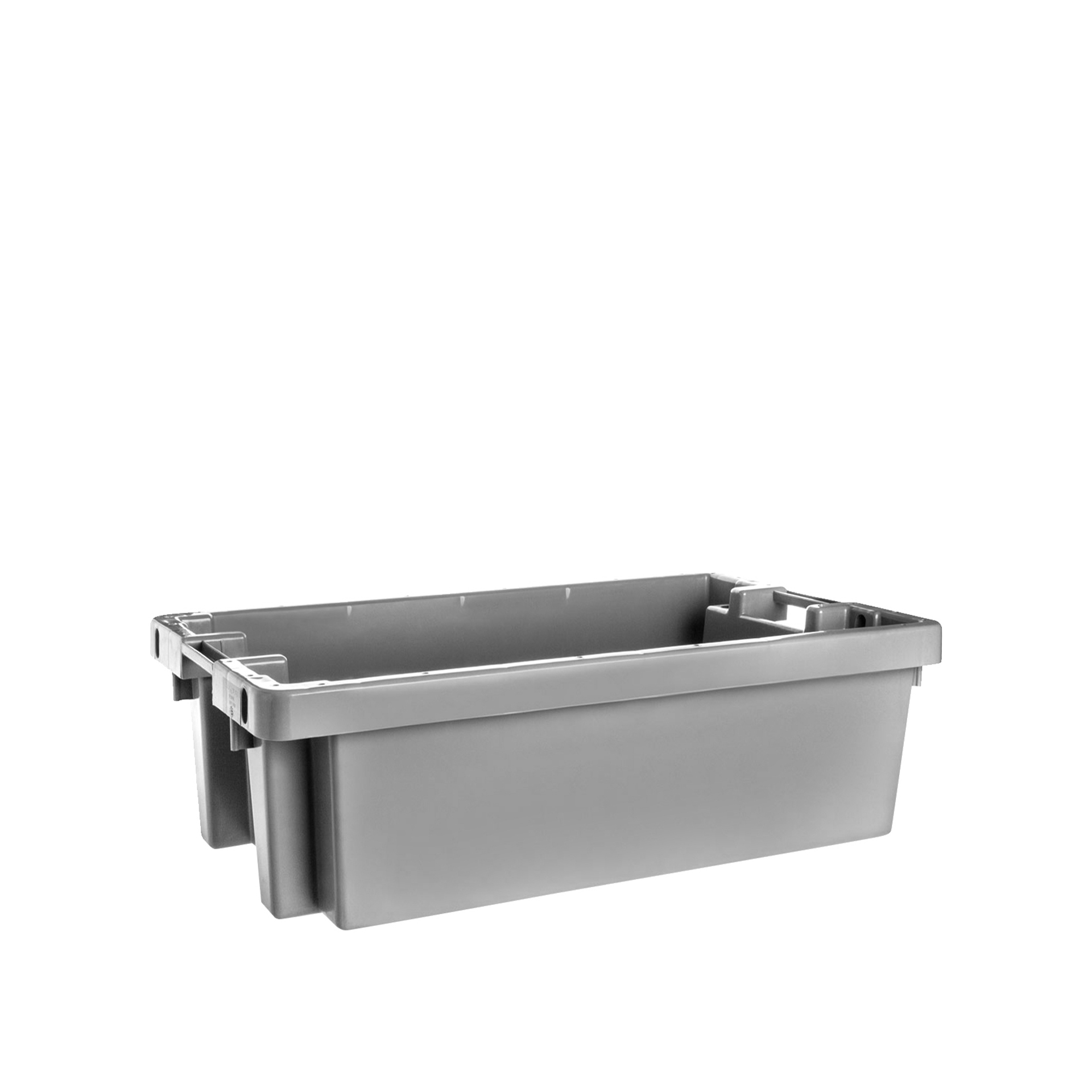 Caixa Contentora Fechada Cinza 47L 80X45X25cm