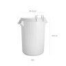 Contentor Lixo com Asas e Tampa Branco 50l 40.5X55cm