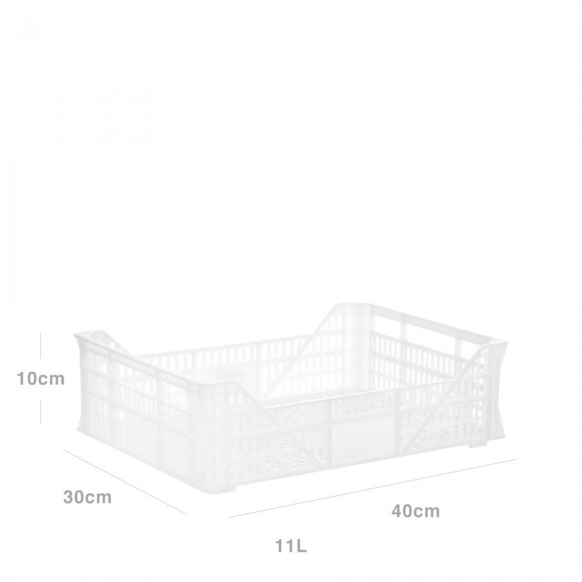 Caixa Contentora Perfurada Branco 11L 40X30X10cm Caixa Contentora Perfurada Branco 11L 40X30X10cm