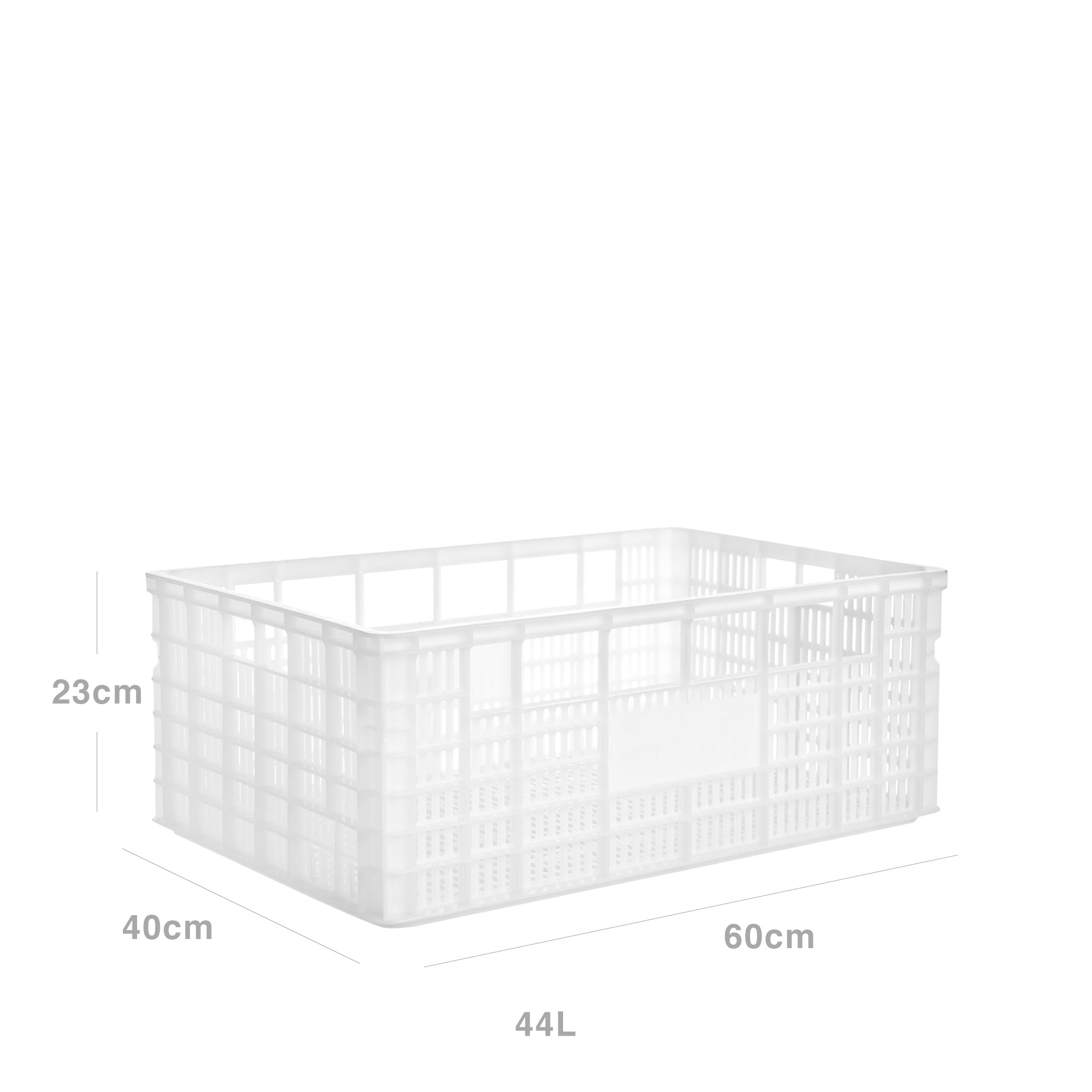 Caixa Contentora Perfurada Branco 44L 60X40X23cm