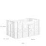 Caixa Contentora Perfurada Branco 35L 50X32.5X27.5cm