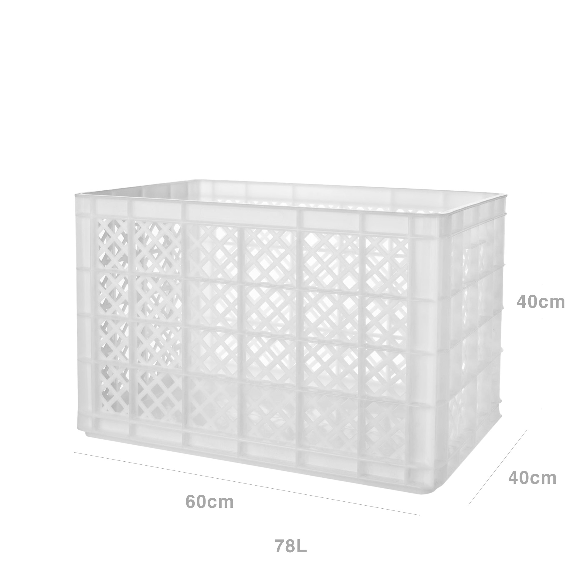 Caixa Contentora Perfurada 78l 60X40X40cm