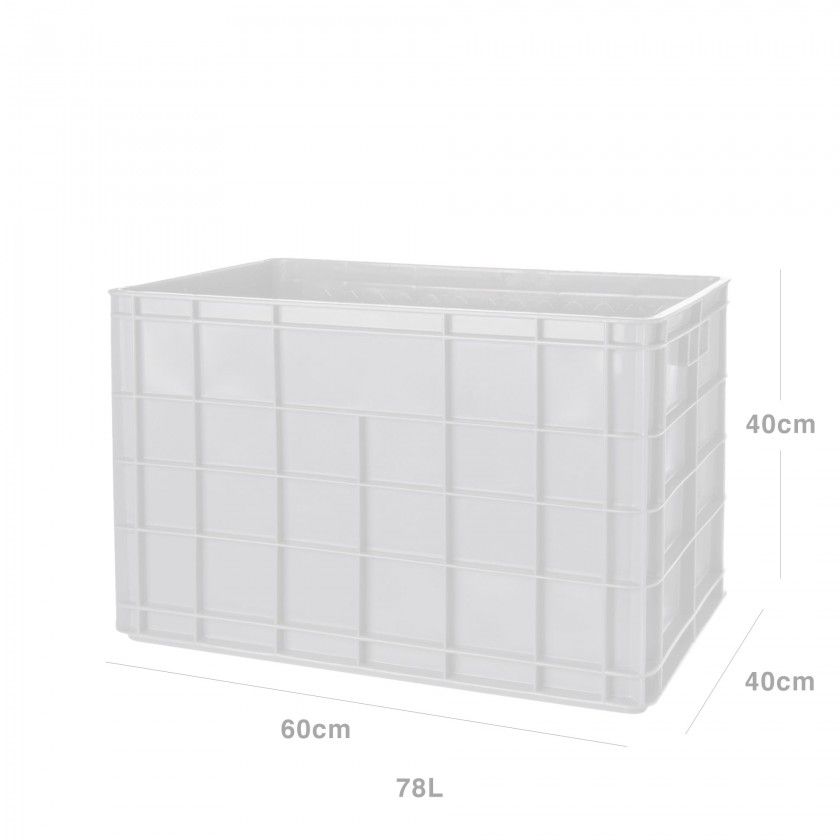 Caixa Contentora Fechada Branco 78L 60X40X40cm Caixa Contentora Fechada Branco 78L 60X40X40cm