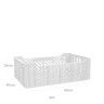 Caixa Contentora Perfurada Branco 32L 60X40X20cm