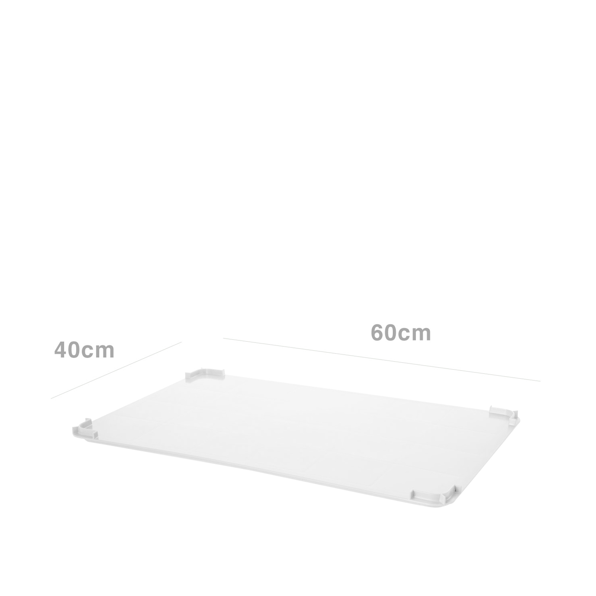 Tampa Caixa Contentora Empilhável Branco 60X40X25cm