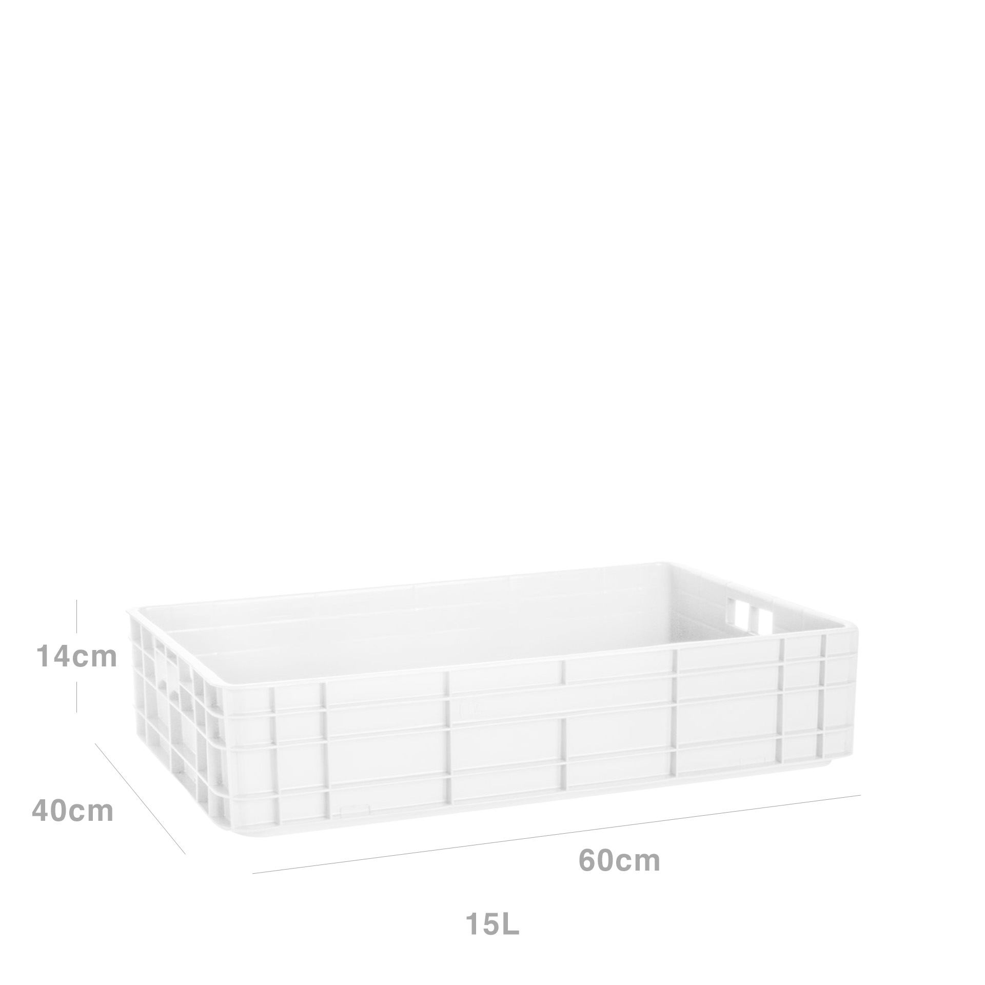 Caixa Contentora Fechada Branco 23L 60X40X14cm