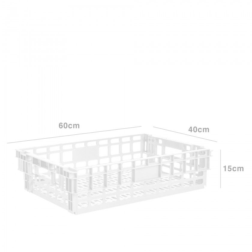 Caixa Contentora Perfurada Branco 26L 60X40X15cm