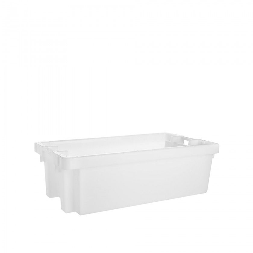 Caixa Contentora Fechada Branco 47L 80X45X25cm