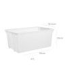 Caixa Contentora Fechada Branco 47L 60X39.5X25cm Caixa Contentora Fechada Branco 47L 60X39.5X25cm