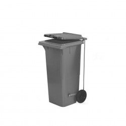 Contentor Eco Cinza com Pedal / Rodas e Tampa