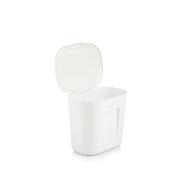 Balde Be-Smart com Tampa e Suporte Branco 3l 18.5X19.5X16cm