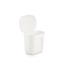 Balde Be-Smart com Tampa e Suporte Branco 3l 18.5X19.5X16cm