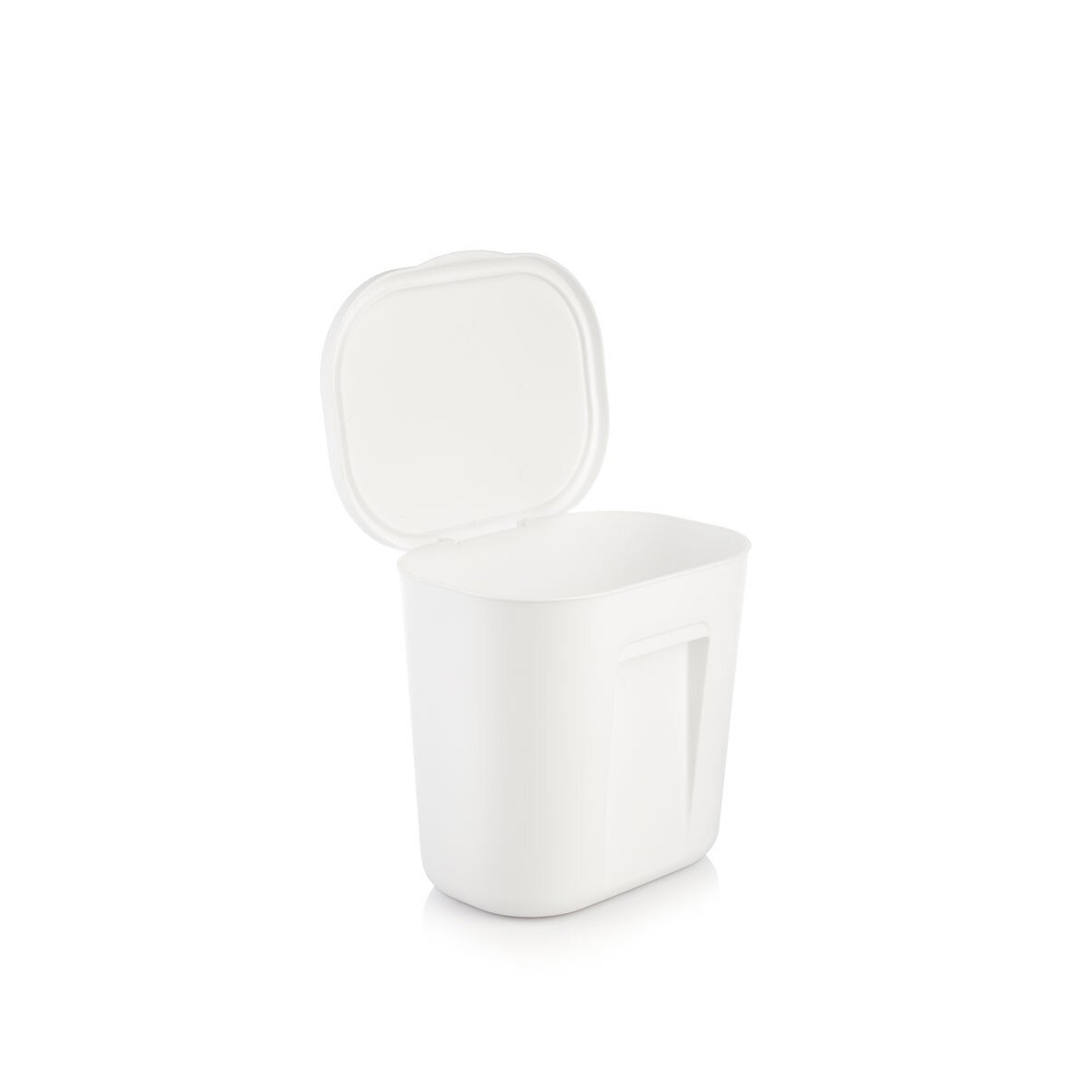 Balde Be-Smart com Tampa e Suporte Branco 3l 18.5X19.5X16cm