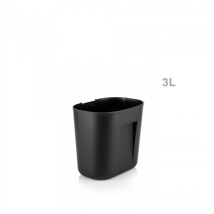 Balde Be-Smart sem Tampa com Suporte Preto 3l 18.5X18.5X15cm Balde Be-Smart sem Tampa com Suporte Preto 3l 18.5X18.5X15cm