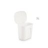 Balde Be-Smart com Tampa e Suporte Branco 3l 18.5X19.5X16cm