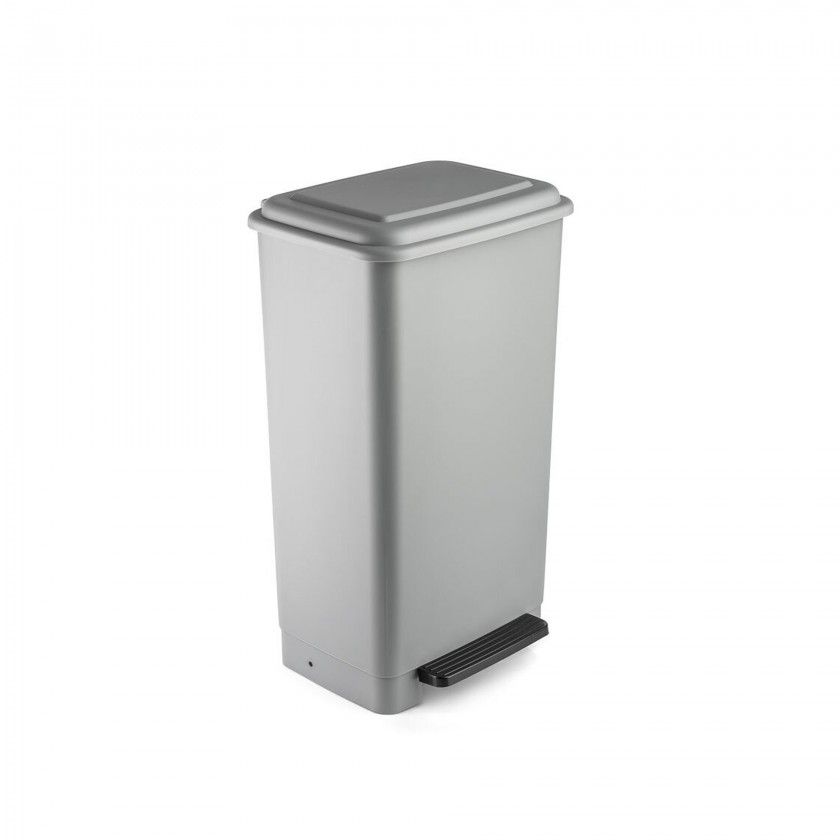Balde com Pedal Cinza 42L 64X35.7X30cm