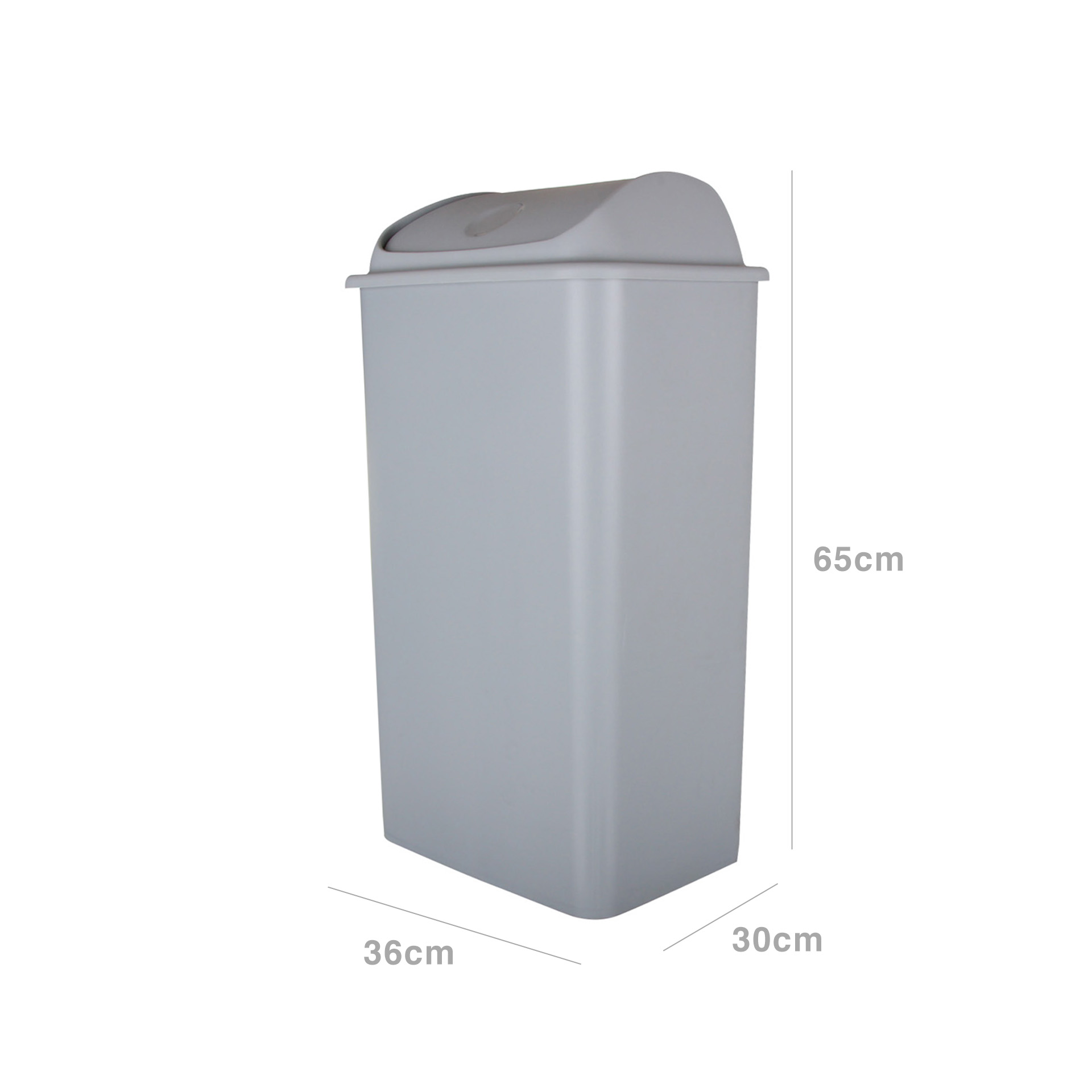 Balde com Tampa Basculante 42l 65X36X30cm