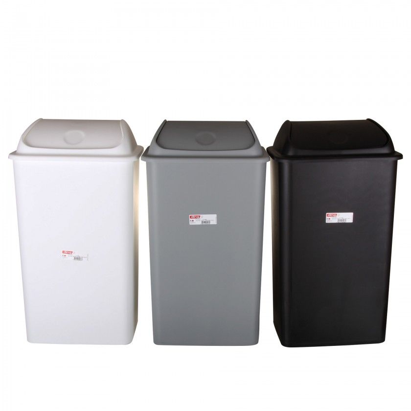 Balde com Tampa Basculante Preto 42l 65X36X30cm Balde com Tampa Basculante Preto 42l 65X36X30cm