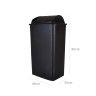 Balde com Tampa Basculante Preto 42l 65X36X30cm
