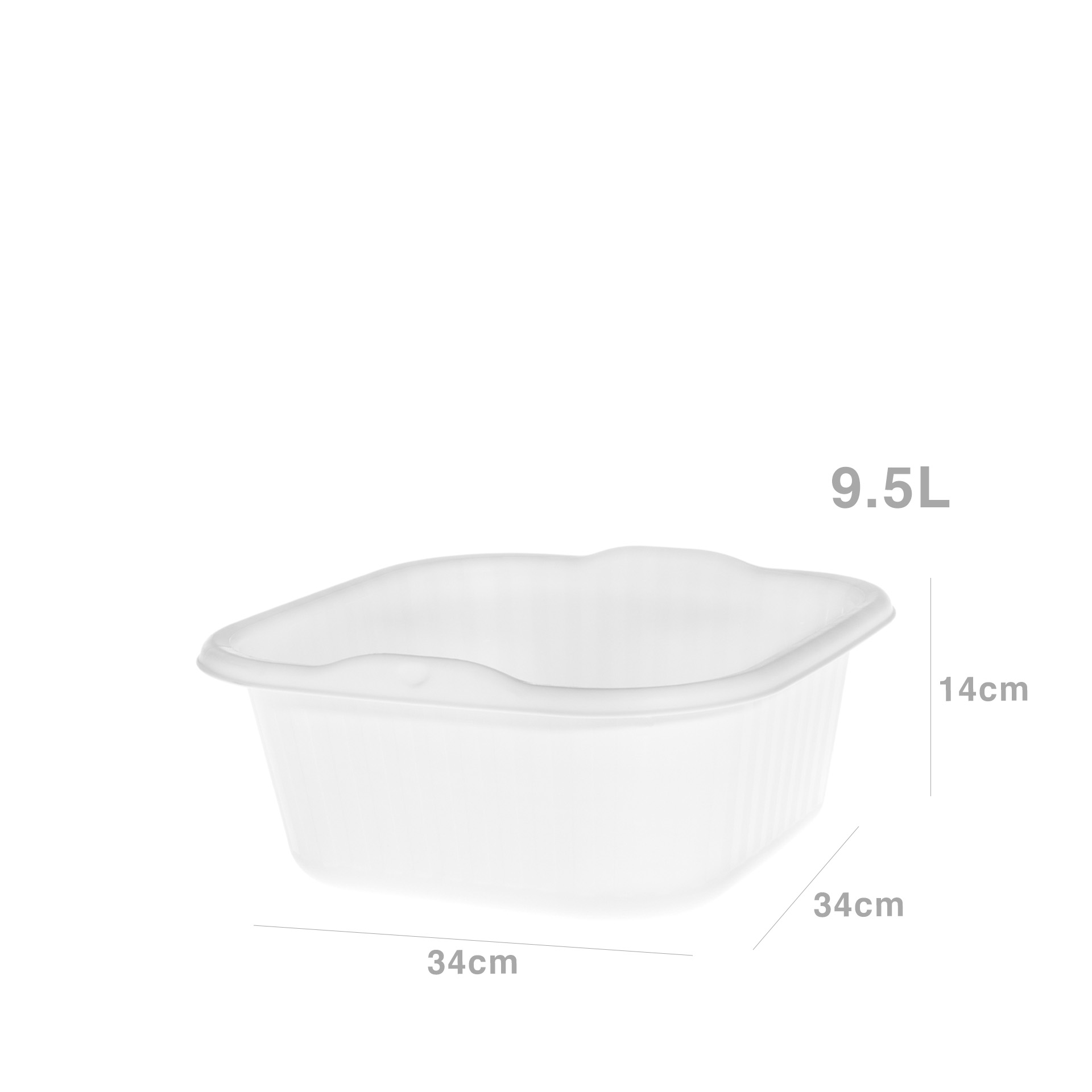 Bacia Polipropileno Quadrapractic Branco 9500ml