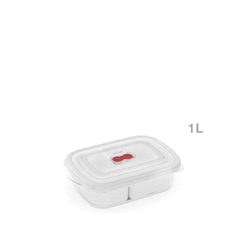 Caixa Hermética Maxifresh 2 Divisórias 1000ml 14.5X22.5X5.5cm Caixa Hermética Maxifresh 2 Divisórias 1000ml 14.5X22.5X5.5cm