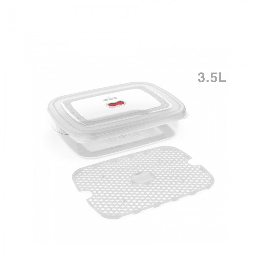 Caixa Hermética Practiline Maxifresh com Grelha 3500ml 22.5X32.5X7.5cm Caixa Hermética Practiline Maxifresh com Grelha 3500ml 22.5X32.5X7.5cm