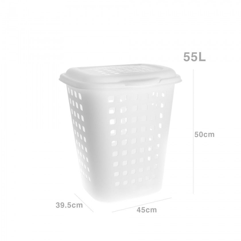 Roupeiro Polipropileno Multibasket Branco 55L 39.5X45X50cm Roupeiro Polipropileno Multibasket Branco 55L 39.5X45X50cm