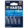 Pilha Longlife Power AAA Multicor 1.5V 10.5X44.5mm Pack 4