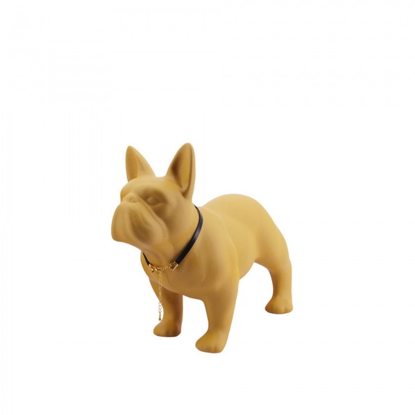 Escultura Bulldog Vertical Ocre 25X14X30cm