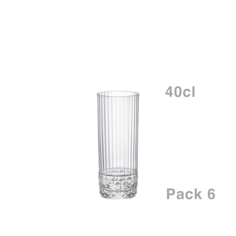 Copo Vidro America 20s sem Pé Long Drink 40cl Pack 6