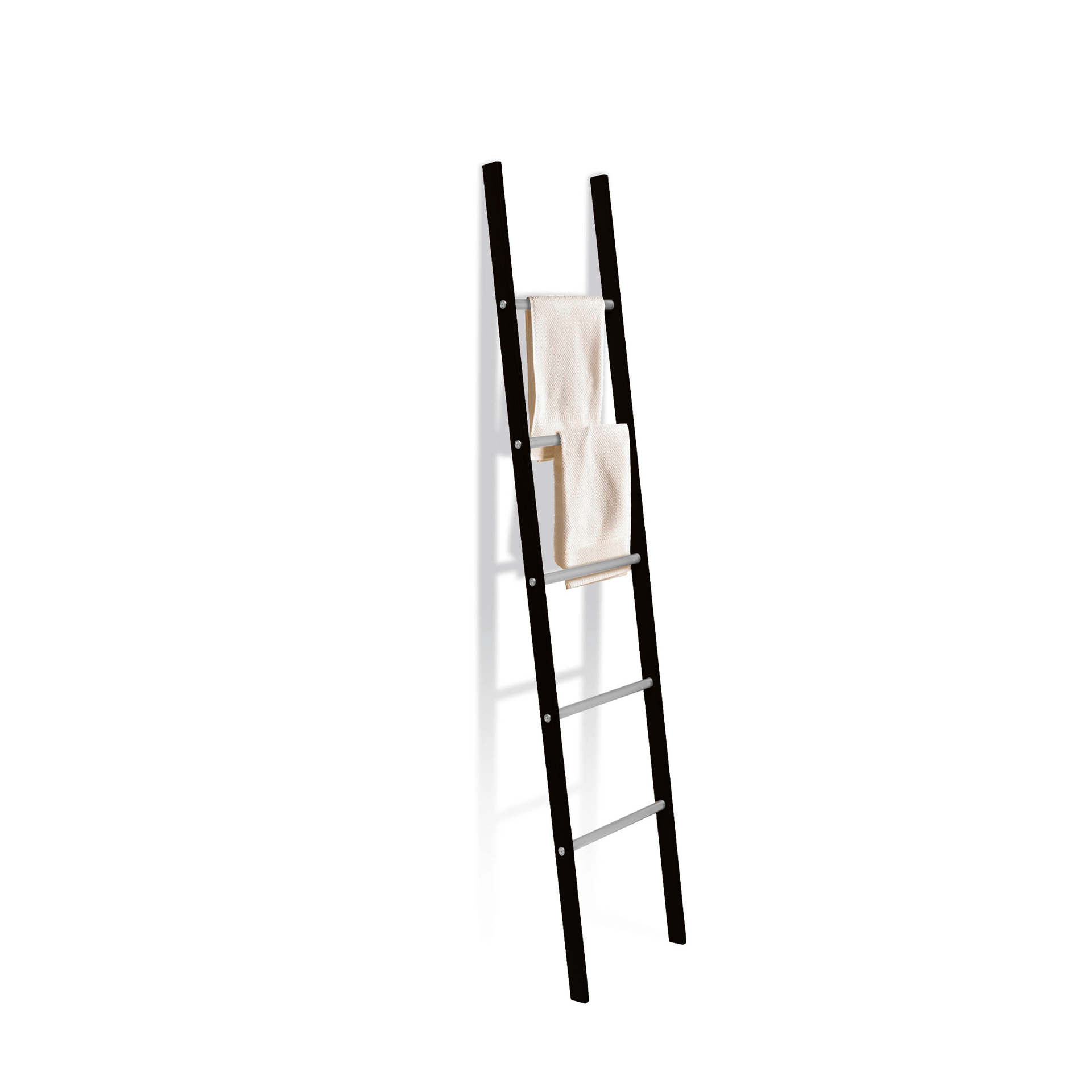 Toalheiro Pé Inox Preto 42.5X185cm