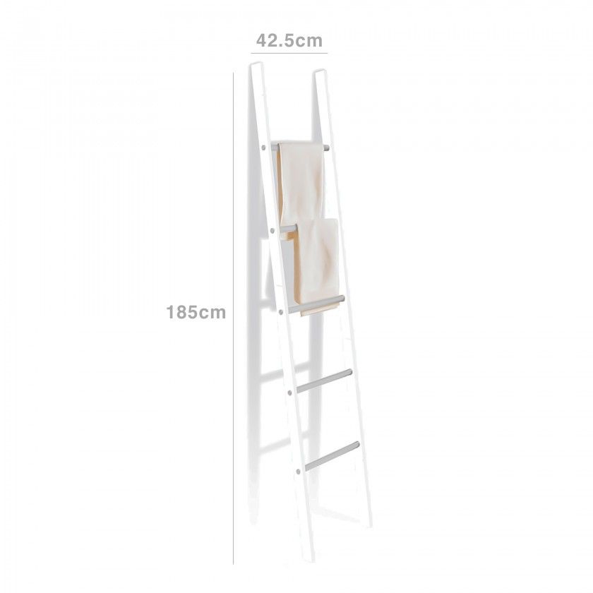 Toalheiro Pé Inox Branco 42.5X185cm Toalheiro Pé Inox Branco 42.5X185cm